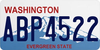 WA license plate ABP4522