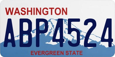 WA license plate ABP4524