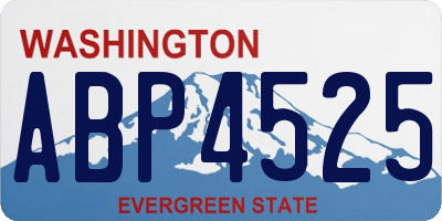 WA license plate ABP4525