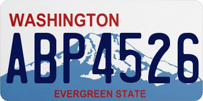 WA license plate ABP4526