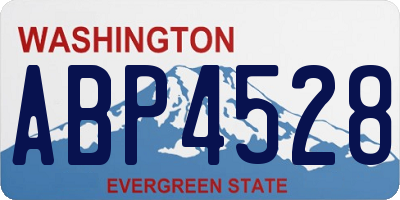WA license plate ABP4528
