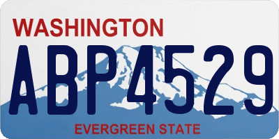 WA license plate ABP4529