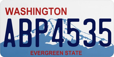 WA license plate ABP4535