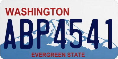 WA license plate ABP4541