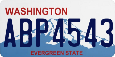 WA license plate ABP4543