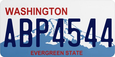 WA license plate ABP4544