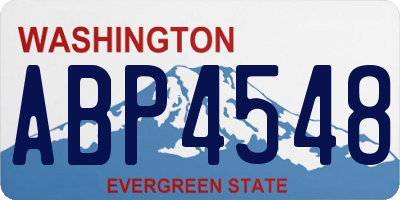 WA license plate ABP4548