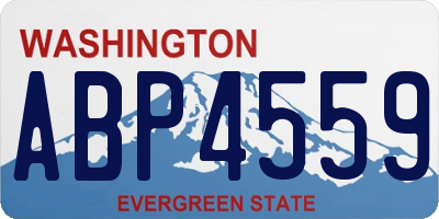 WA license plate ABP4559