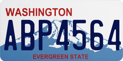WA license plate ABP4564