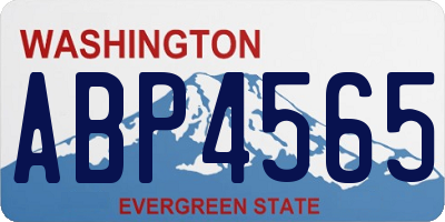 WA license plate ABP4565