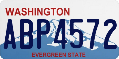 WA license plate ABP4572