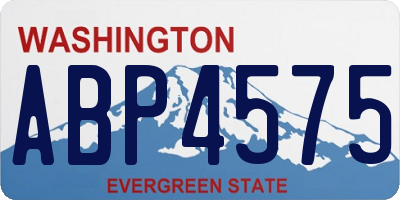 WA license plate ABP4575