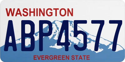 WA license plate ABP4577