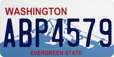 WA license plate ABP4579