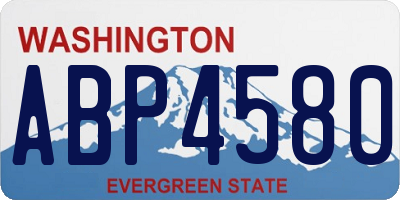 WA license plate ABP4580