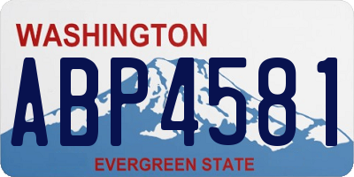 WA license plate ABP4581