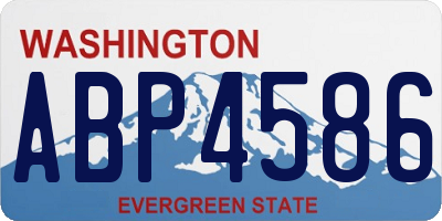 WA license plate ABP4586