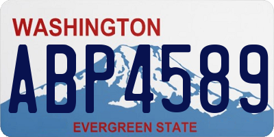 WA license plate ABP4589