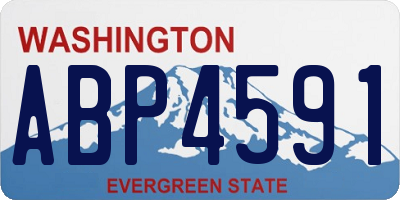 WA license plate ABP4591