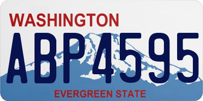 WA license plate ABP4595