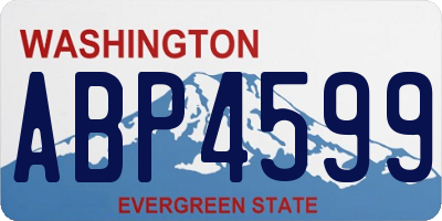 WA license plate ABP4599