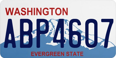 WA license plate ABP4607
