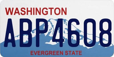WA license plate ABP4608