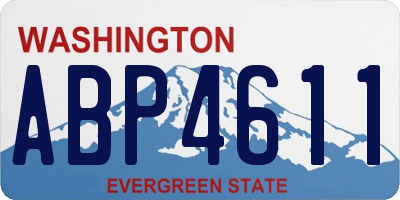WA license plate ABP4611