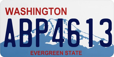 WA license plate ABP4613