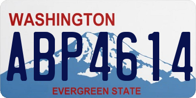 WA license plate ABP4614