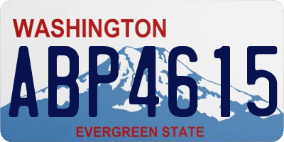 WA license plate ABP4615