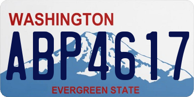 WA license plate ABP4617