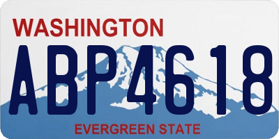 WA license plate ABP4618