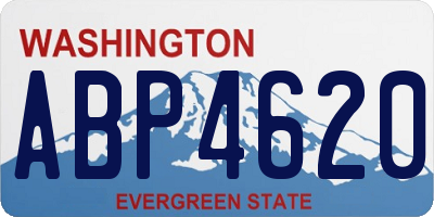 WA license plate ABP4620