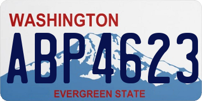 WA license plate ABP4623