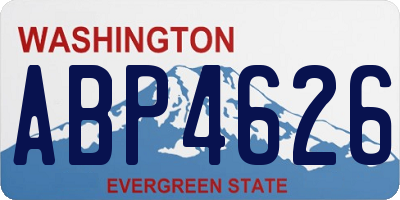 WA license plate ABP4626