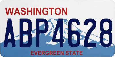 WA license plate ABP4628