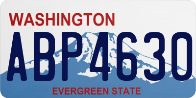WA license plate ABP4630
