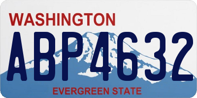 WA license plate ABP4632