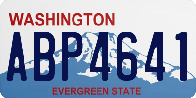 WA license plate ABP4641