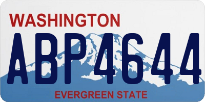 WA license plate ABP4644