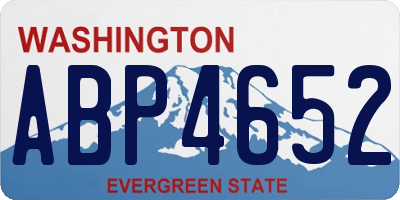WA license plate ABP4652