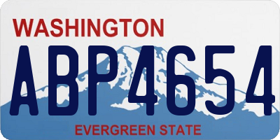WA license plate ABP4654
