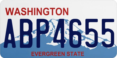 WA license plate ABP4655