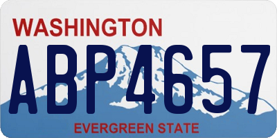 WA license plate ABP4657