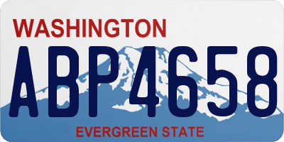 WA license plate ABP4658