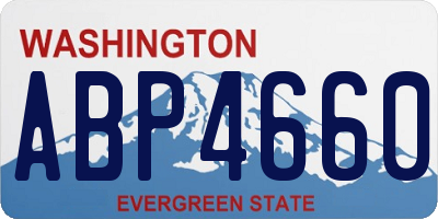 WA license plate ABP4660