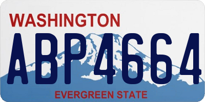 WA license plate ABP4664