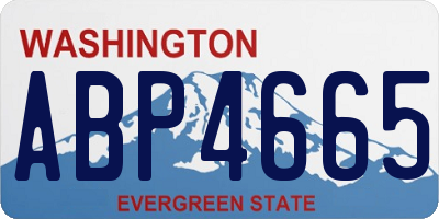 WA license plate ABP4665