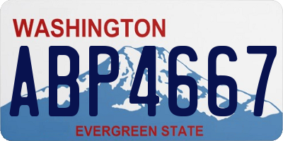 WA license plate ABP4667